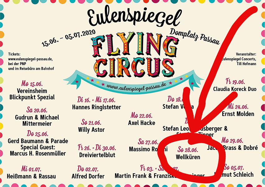 Eulenspiegel Flying Circus Festival in Passau am Domplatz